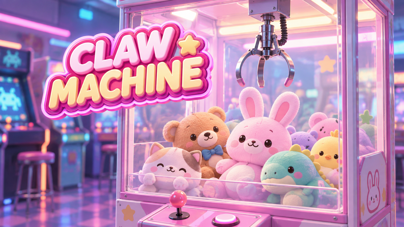 Claw Machine — a cabinet full of cuddly animal friends